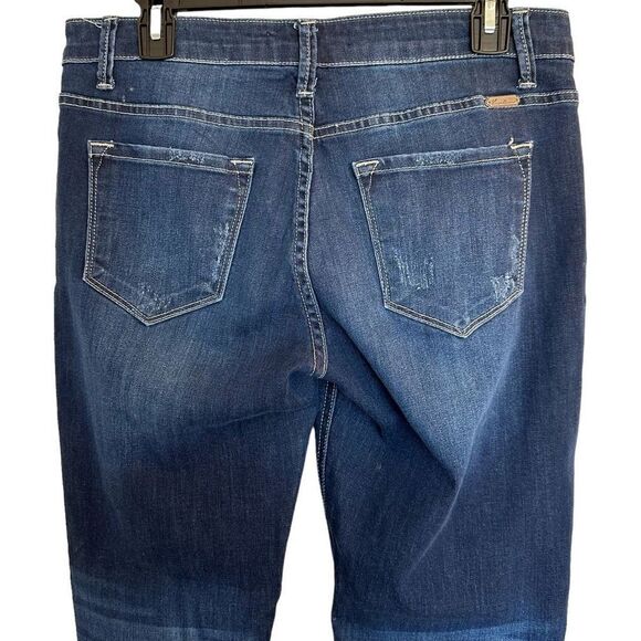 Kancan KC7205D Dark Wish Mid Rise Distressed Skinny Jeans - Picture 4 of 7